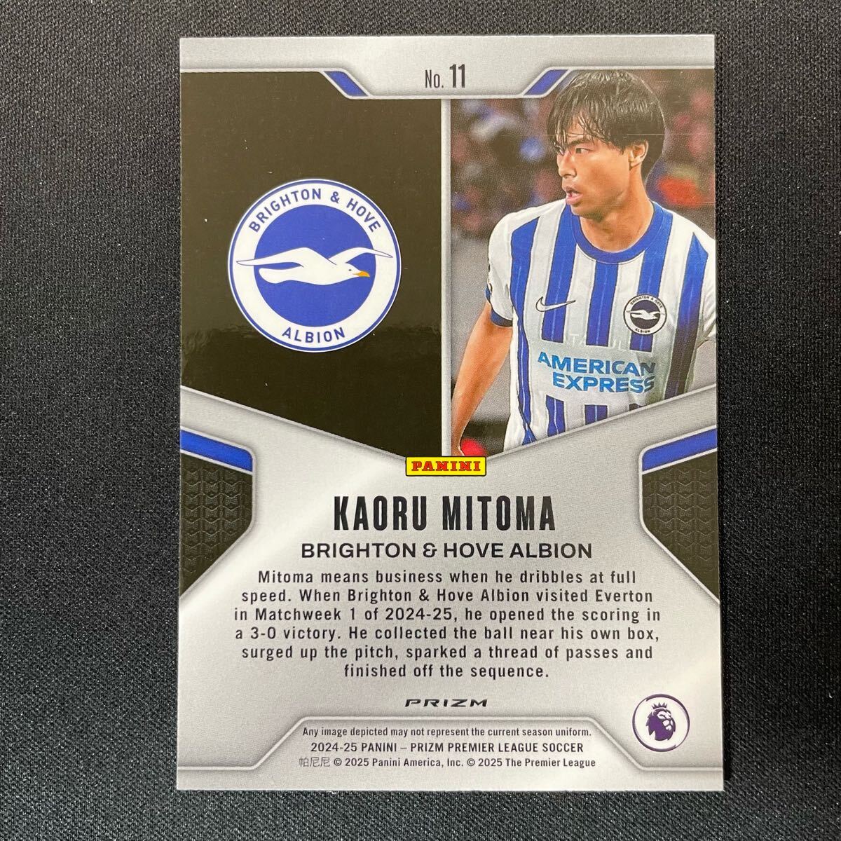2024-25 Panini Prizm EPL Brilliance Silver Kaoru Mitoma