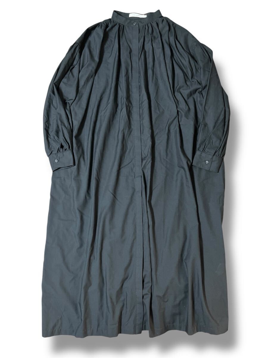 AMERICAN HOLIC ロングシャツワンピース ブラック M ●洗濯プレス済●ネコポス可● ゆったり シンプル ワンピース ロング 古着/435_画像2