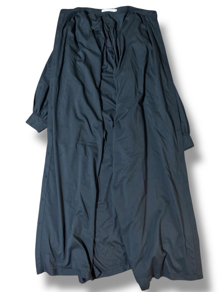 AMERICAN HOLIC ロングシャツワンピース ブラック M ●洗濯プレス済●ネコポス可● ゆったり シンプル ワンピース ロング 古着/435_画像4