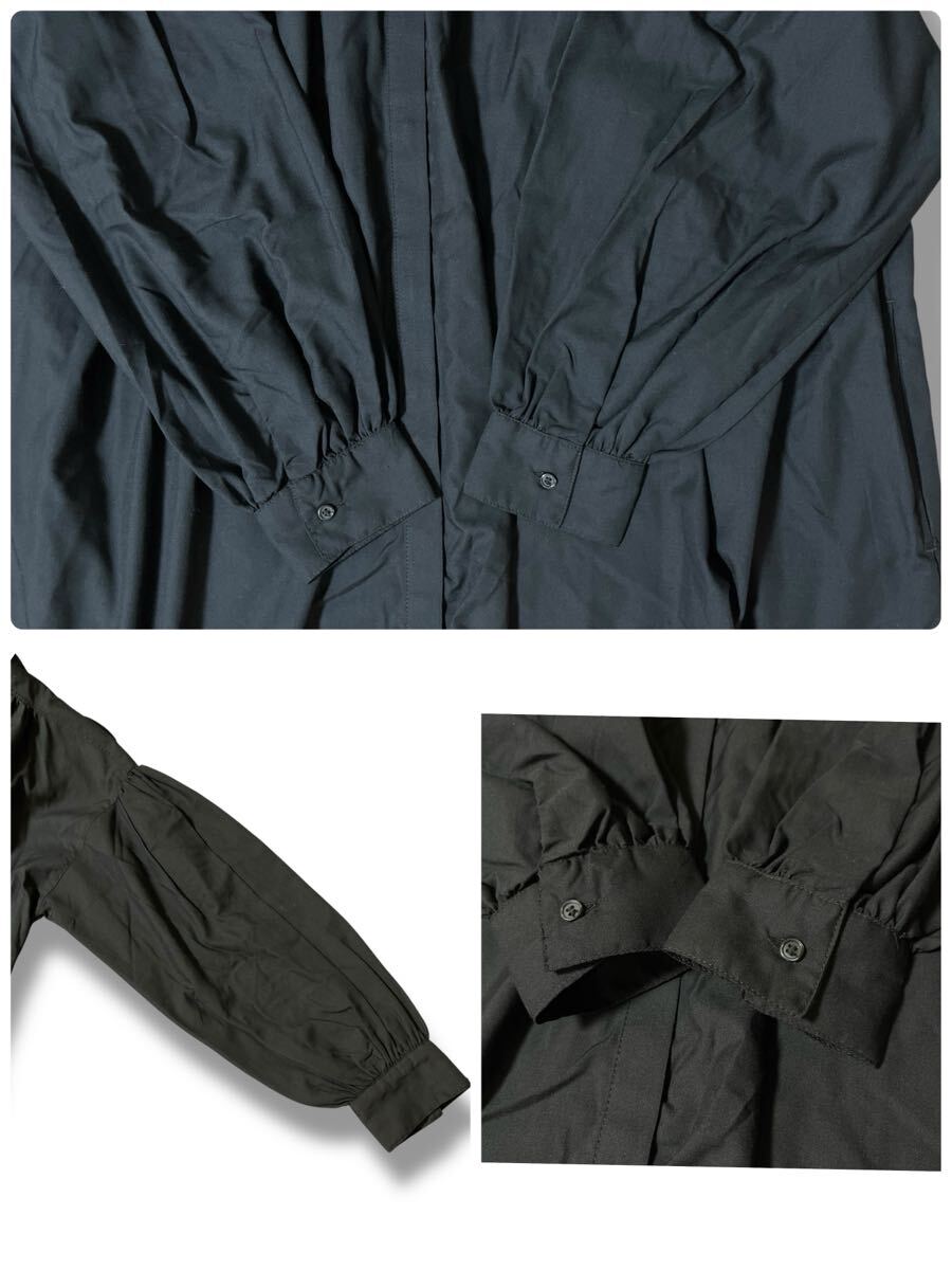 AMERICAN HOLIC ロングシャツワンピース ブラック M ●洗濯プレス済●ネコポス可● ゆったり シンプル ワンピース ロング 古着/435_画像5