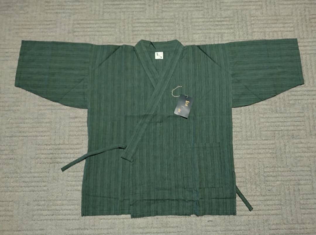 産地 岡山 井原 日本製 藍の里 作務衣 上下セット サイズL 最高級 和装 和服 甚平 法衣 袈裟 仏教 装束 仏具 威儀 職人 倉敷 780D