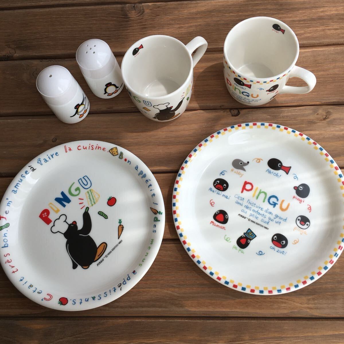 pinguピングー 食器セット プレート マグカップ ソルト＆ペッパー 送料無料◇pinguピングー食器セットプレート マグカップ ソルト