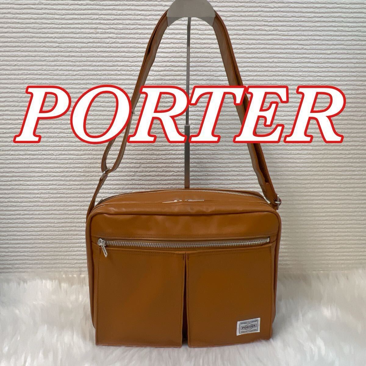 未使用品 ポーター フリースタイル ショルダーバッグ キャメル Lサイズ 未使用品】【ポーターフリースタイル/PORTER FREE STYLE