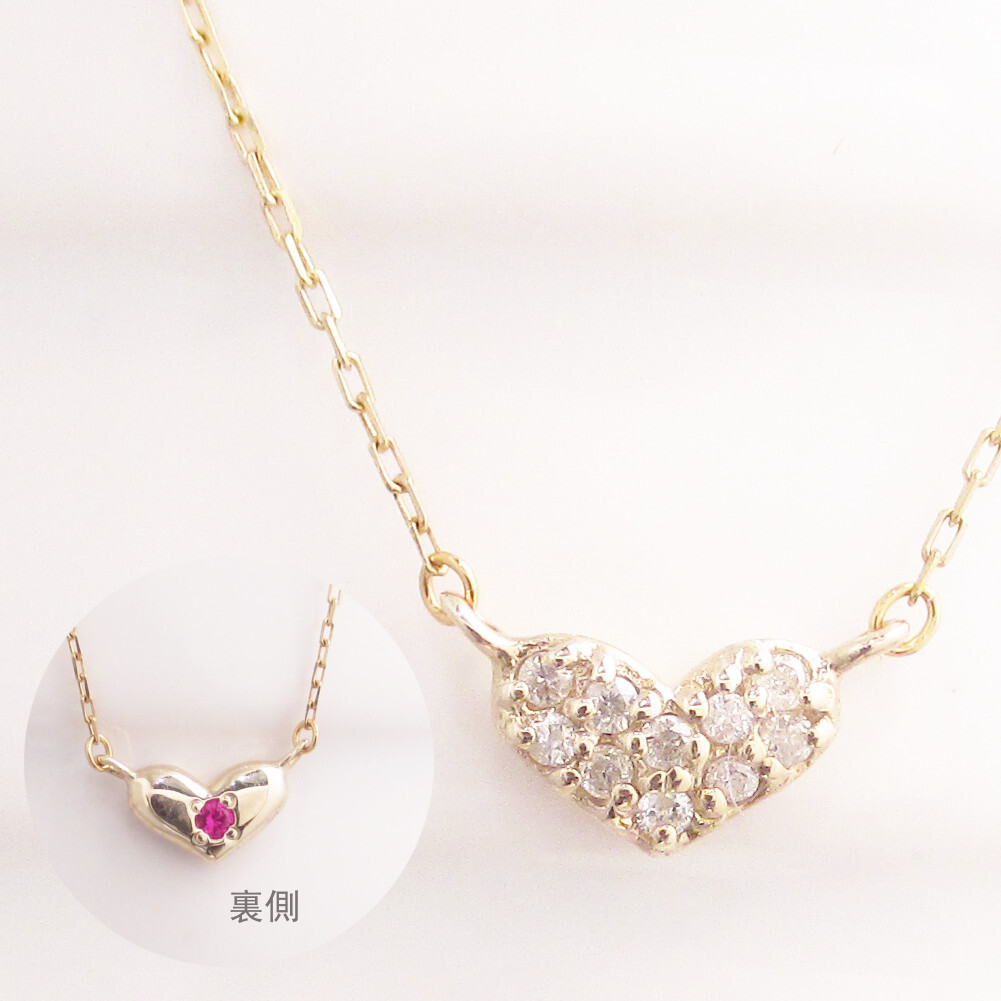  колье женский 18k Gold k18 металл аллергия соответствует 18 золотой Heart бриллиант рубин сапфир 