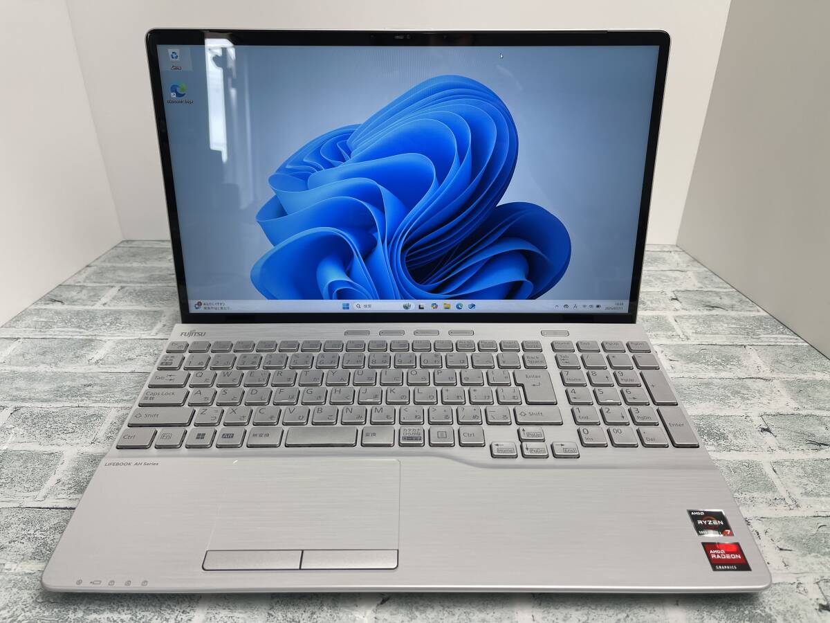 富士通 LIFEBOOK AH50/H1 AMD Ryzen 7 5700U メモリ16GB+SSD256GB+DVD Office2021 15.6型FHD Win11 ノートパソコン 送料無料 N7J1077