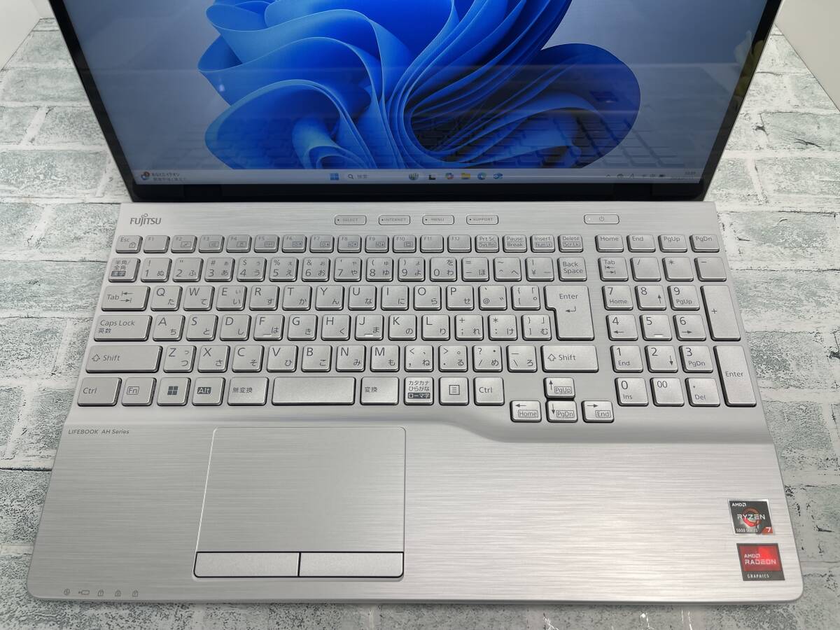 富士通 LIFEBOOK AH50/H1 AMD Ryzen 7 5700U メモリ16GB+SSD256GB+DVD Office2021 15.6型FHD Win11 ノートパソコン 送料無料 N7J1077