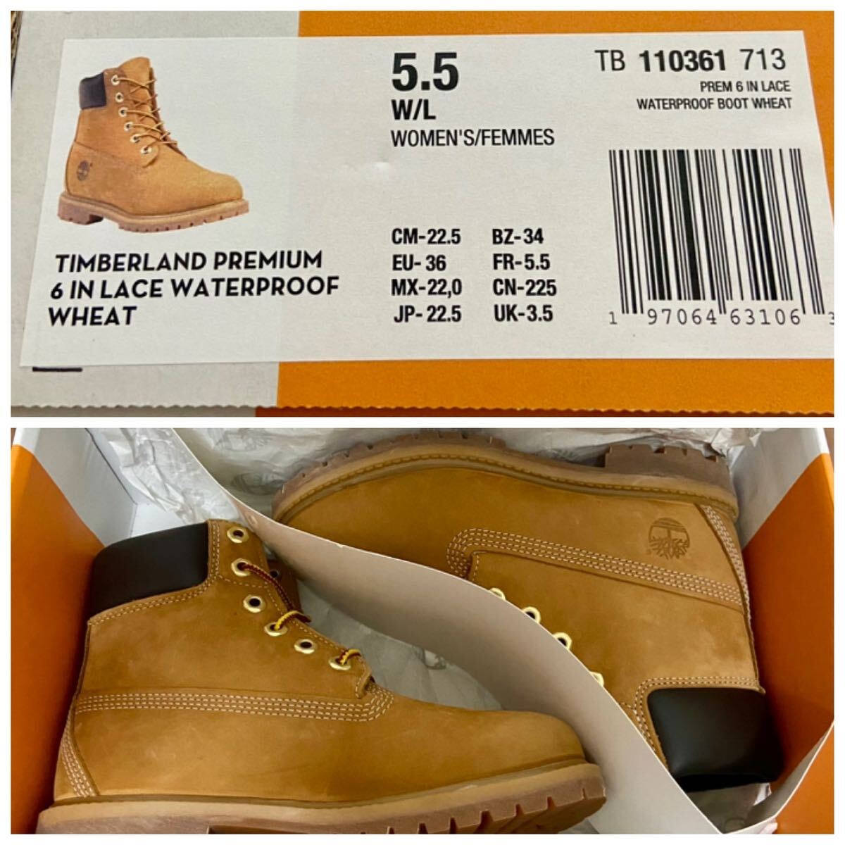 新品 ティンバーランド 6インチブーツ イエローブーツ 定価28600円22.5 新品 Timberland ティンバーランド 6インチブーツ イエロー