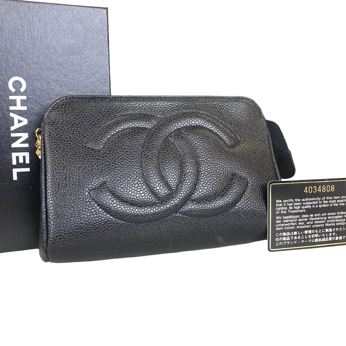 【25c★限定品】CHANEL ミニポーチ ブラック 1円~】シャネル CHANEL ポーチ ミニポーチ ココマーク キャビア