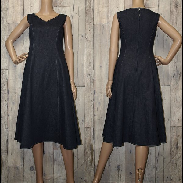 FOXEY NEW YORK◇フォクシー ニューヨーク　45272 Dress Bellflare　ワンピース◇38サイズ　インディゴ　75900円　美品