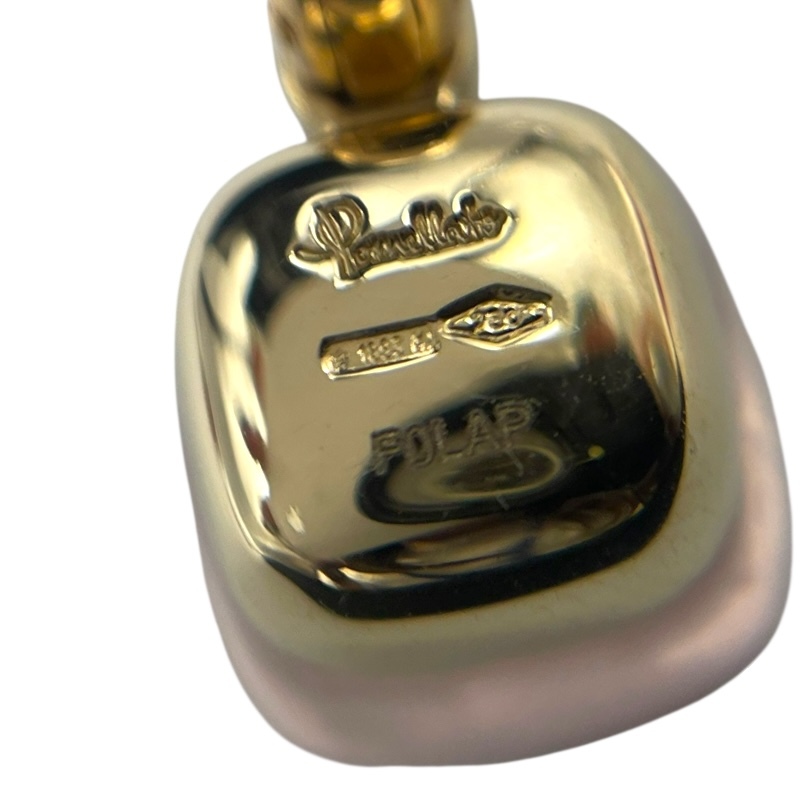 ポメラート Pomellato ヌードローズクォーツ/ブラウンダイヤピアス 750PG/ダイヤモンド ジュエリー 中古_画像4