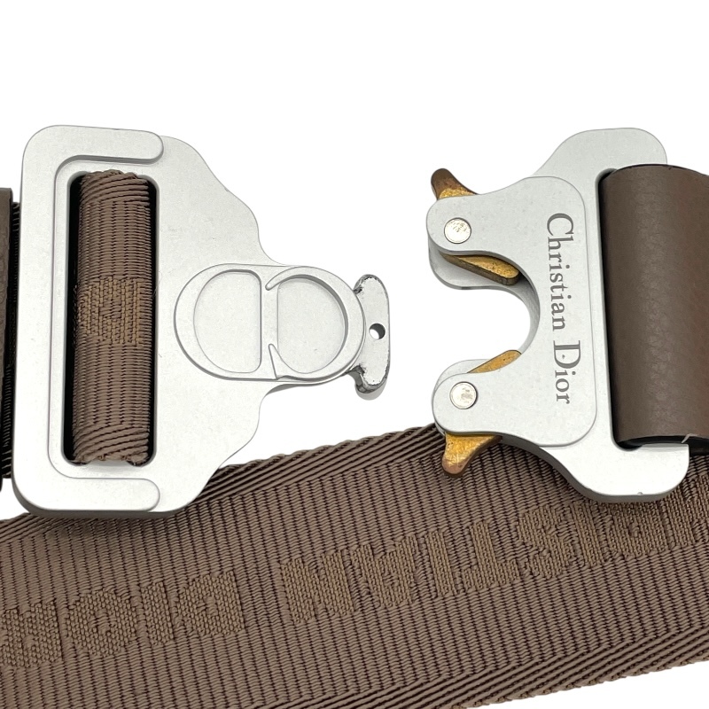 クリスチャン・ディオール Christian Dior オブリーク サドルバッグ 00-BO-0252 グレー×ベージュ オブリーク レディース 中古_画像4