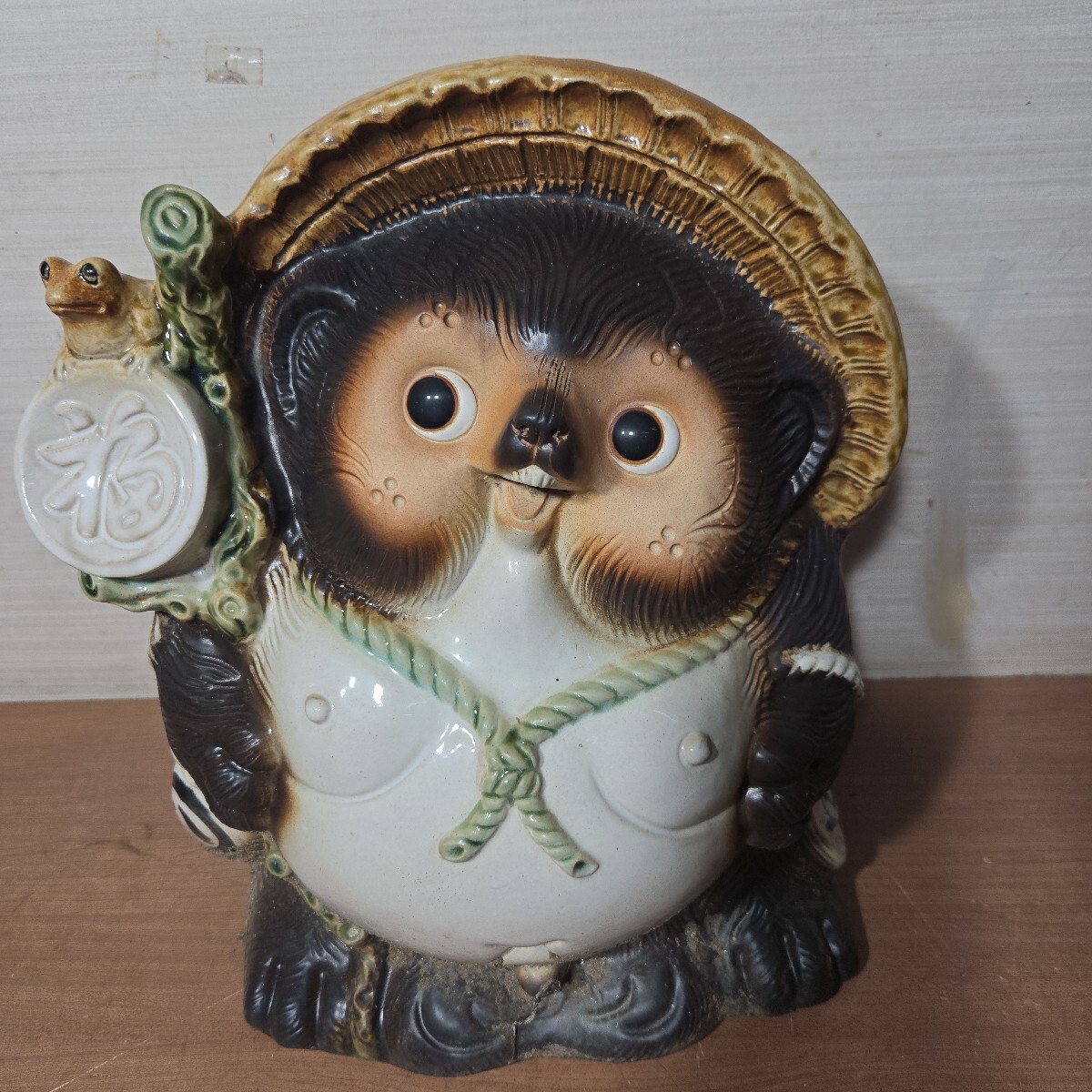 常滑窯作 たぬき タヌキ 狸 置物 オブジェ 縁起物 信楽焼 たぬき 置物 狸 縁起物 陶器 商売繁盛 開運 タヌキ
