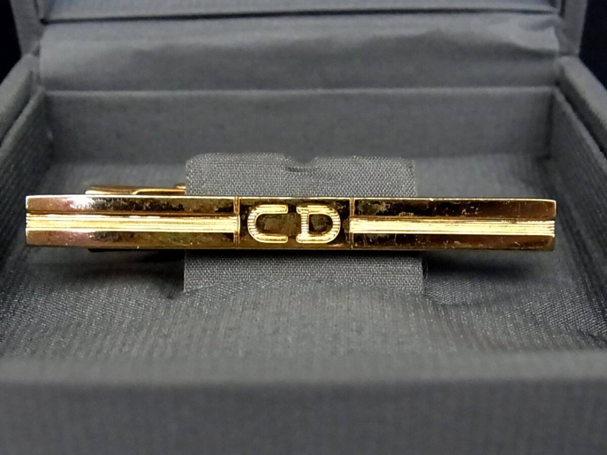 *N5214*#USED товар среднего качества #[Dior] Dior [ Gold ]# галстук булавка 