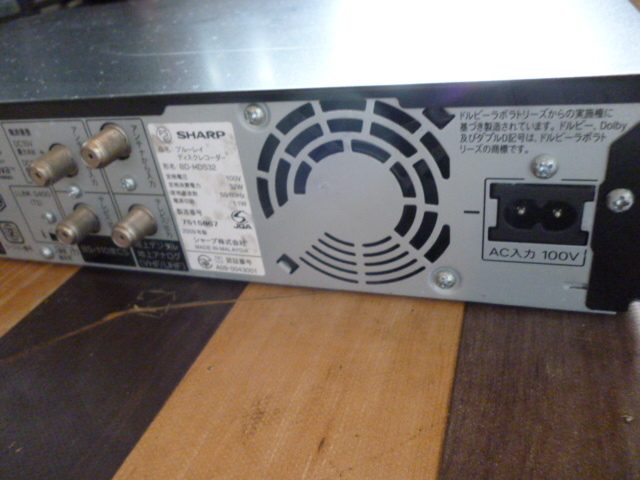 SHARP　ブルーレイレコーダーBD-HDS32　電源NGジャンク