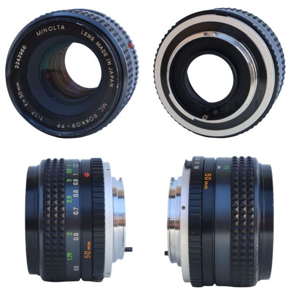 【整備済　並品】ミノルタ SRT101 MC Rokkor 50mm F1.7 整備済 並品】ミノルタ SRT101 MC Rokkor 50mm F1.7 コニカ