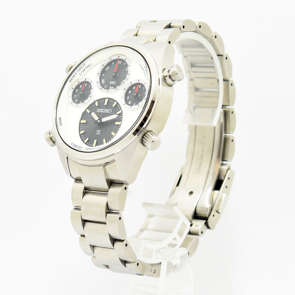 セイコー 中古 メンズ SEIKO プロスペックス スピードタイマー SBER009 8A50-00D0 セイコー腕時計110周年記念 ソーラー SS シルバー_画像2