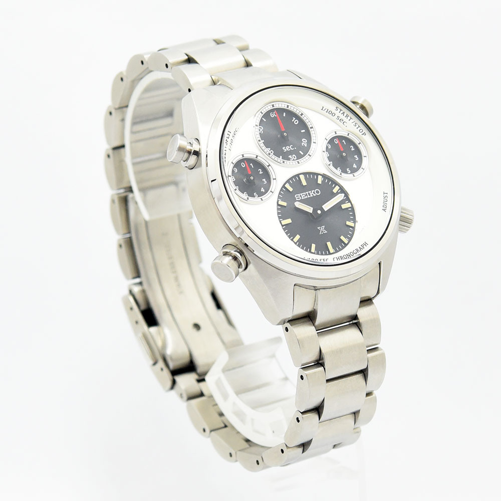 セイコー 中古 メンズ SEIKO プロスペックス スピードタイマー SBER009 8A50-00D0 セイコー腕時計110周年記念 ソーラー SS シルバー_画像3