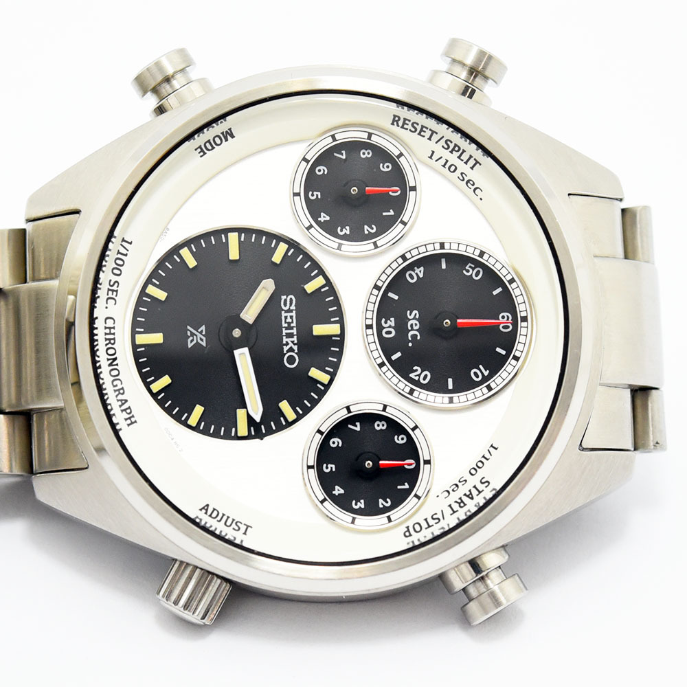 セイコー 中古 メンズ SEIKO プロスペックス スピードタイマー SBER009 8A50-00D0 セイコー腕時計110周年記念 ソーラー SS シルバー_画像5