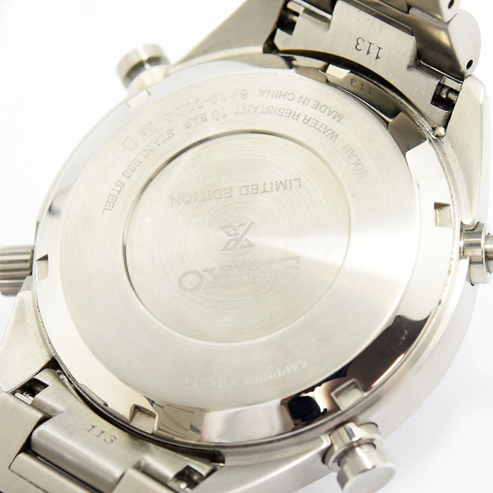 セイコー 中古 メンズ SEIKO プロスペックス スピードタイマー SBER009 8A50-00D0 セイコー腕時計110周年記念 ソーラー SS シルバー_画像6