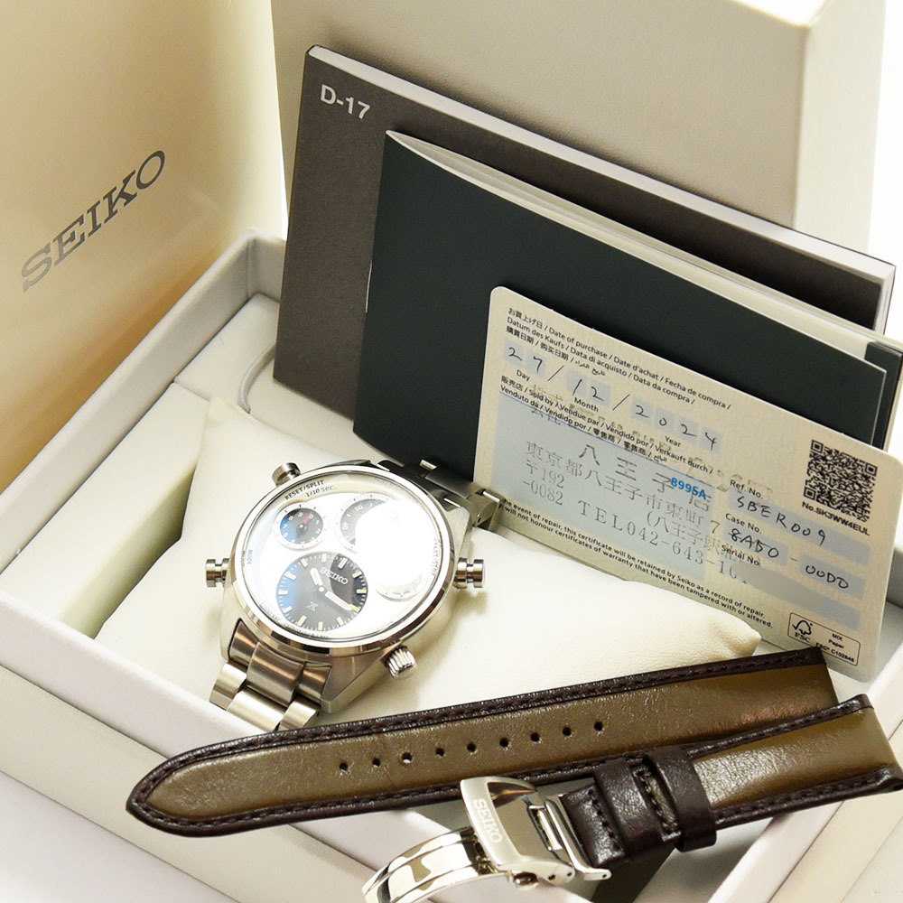セイコー 中古 メンズ SEIKO プロスペックス スピードタイマー SBER009 8A50-00D0 セイコー腕時計110周年記念 ソーラー SS シルバー_画像10