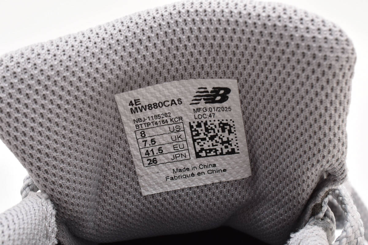 未使用 New Balance MW880CA6 ニューバランス ウォーキングシューズ グレー 26cm 4E 定価13200円 0712_画像10