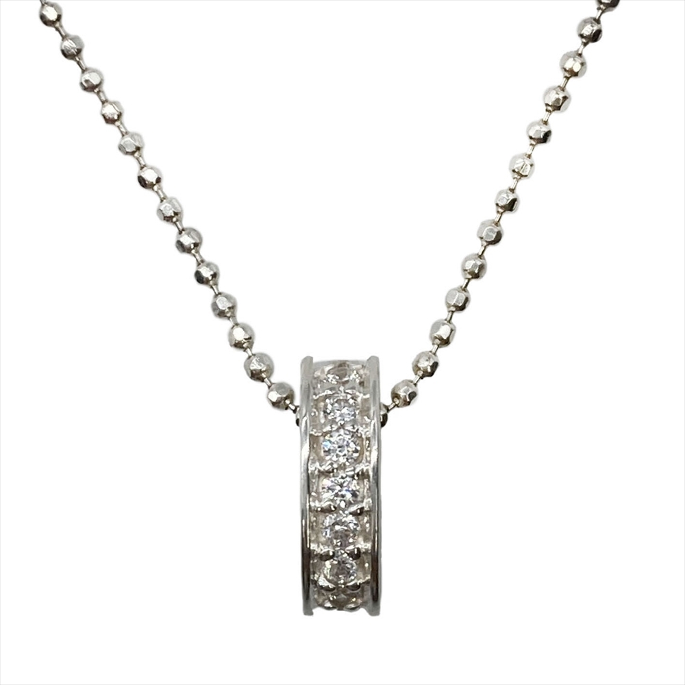  Vendome Aoyama Vandome Aoyama стразы колье SV925 2.9g серебряный 40cm женский 