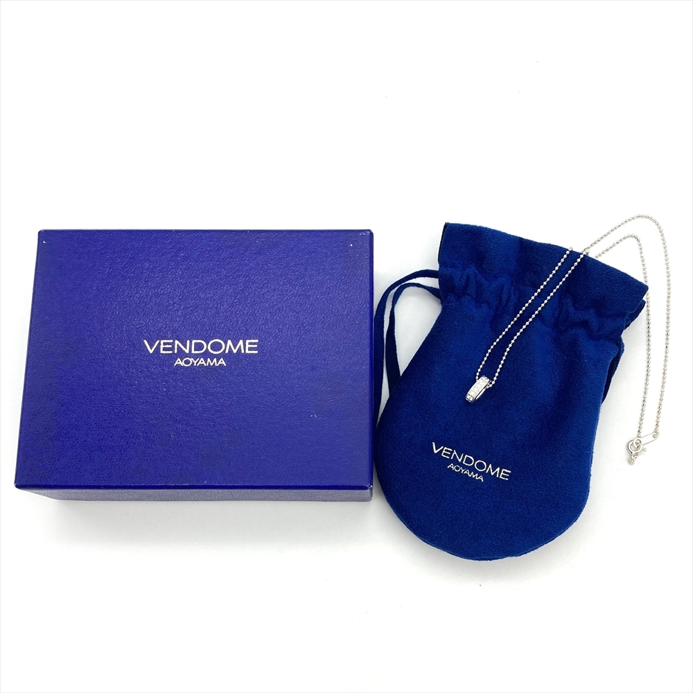  Vendome Aoyama Vandome Aoyama стразы колье SV925 2.9g серебряный 40cm женский 