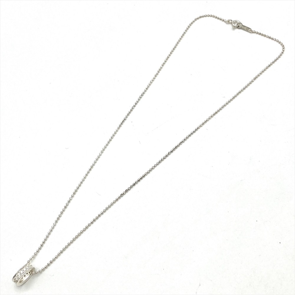  Vendome Aoyama Vandome Aoyama стразы колье SV925 2.9g серебряный 40cm женский 