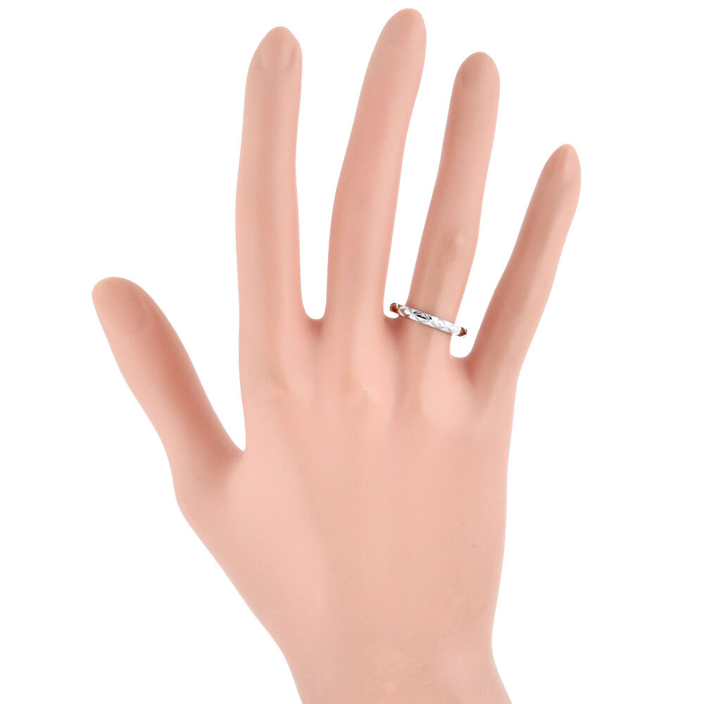 シャネル CHANEL マトラッセ リング 指輪 #55 Pt950 3.3g プラチナ 2.5mm
