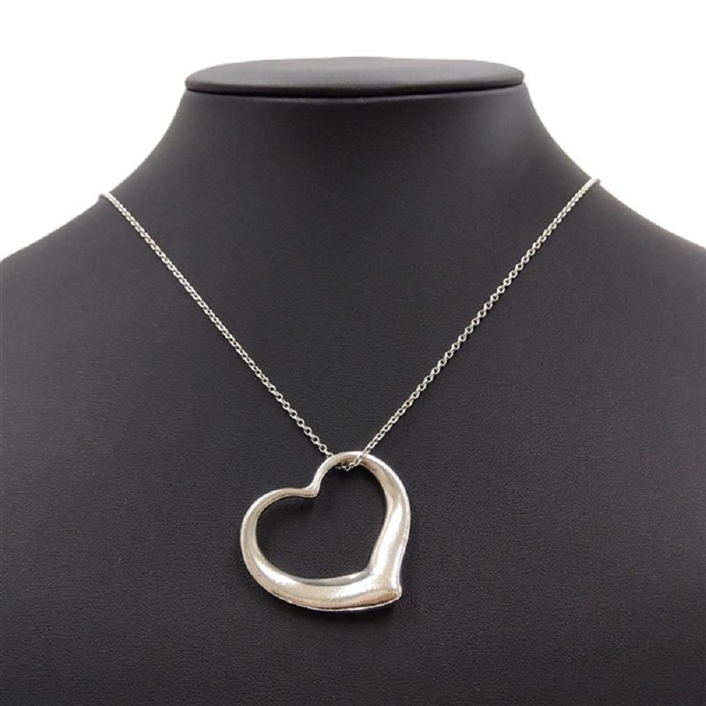 ティファニー Tiffany&Co. オープンハート ラージ ネックレス スターリングシルバー 15.1g エルサペレッティ ロングチェーン