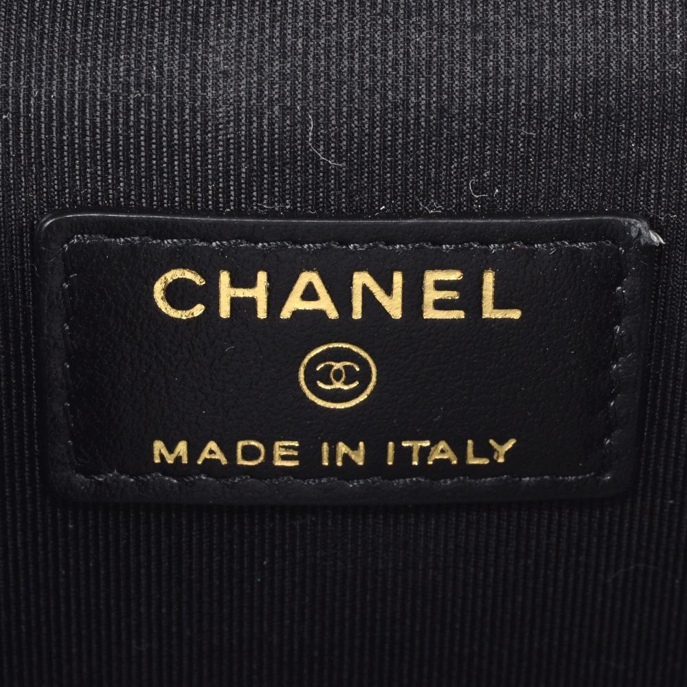 シャネル CHANEL マトラッセ ミニバニティ ショルダーバッグ キャビアスキン ブラック ゴールド金具 ココマーク 31番臺(tái)