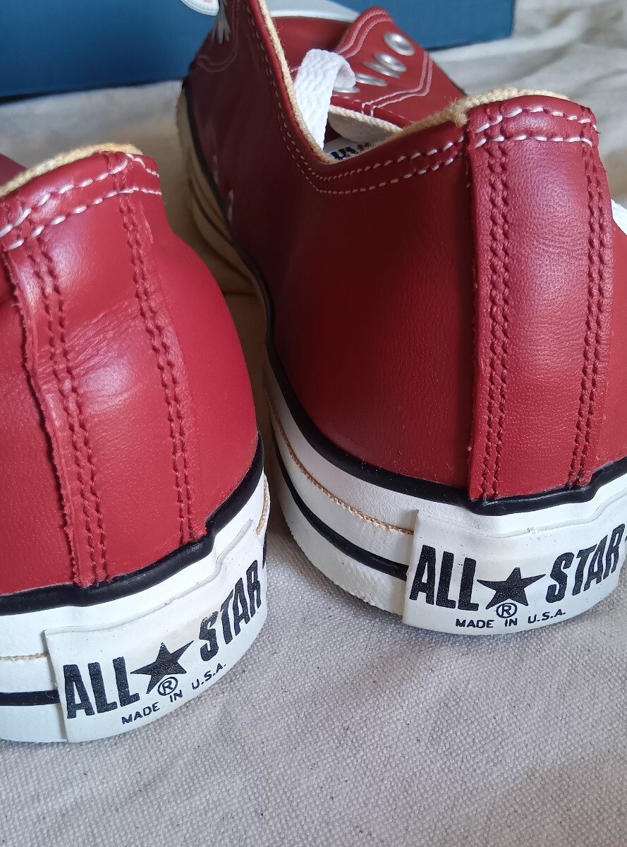 希少 デッドストック USA製 レザー 28.0 オールスター 90s_画像3