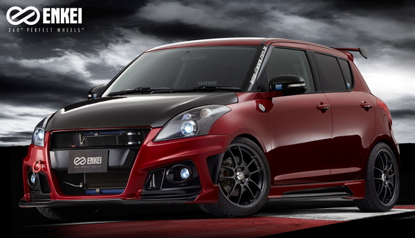 エンケイ パフォーマンスライン PF01 1本販売 ホイール ノートe-power ニスモ【17×6.5J 4-100 INSET42】DAA-HE12 ENKEI アルミ_画像4