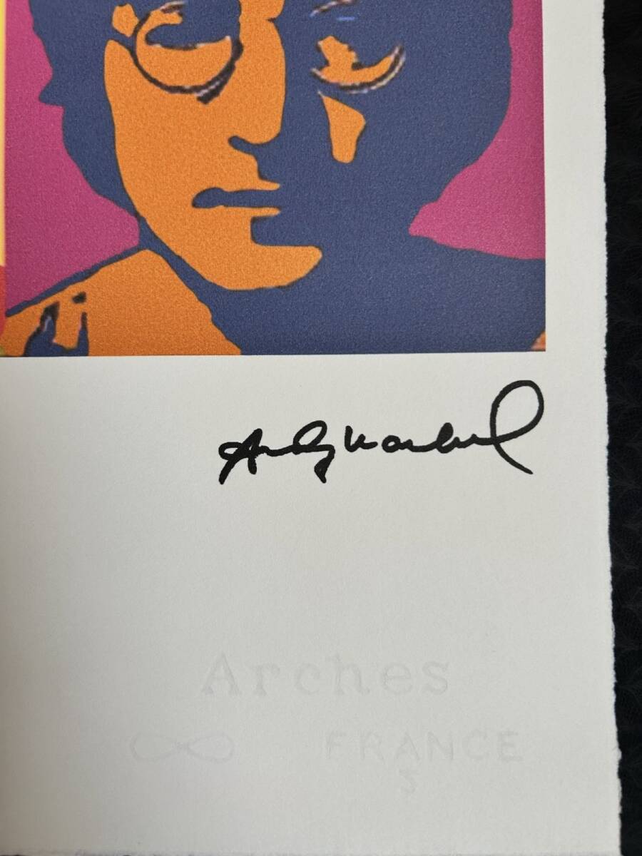 【限定品・証明書付】Andy Warhol リトグラフ John Lennon 限定品・証明書付】Andy Warhol サイン入りリトグラフ 「John