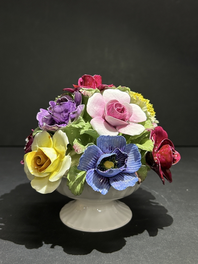 エインズレイ/AYNSLEY 陶花 フラワー オブジェ ○ コレクター必見 AYNSLEY エインズレイ 陶花 陶器製 花