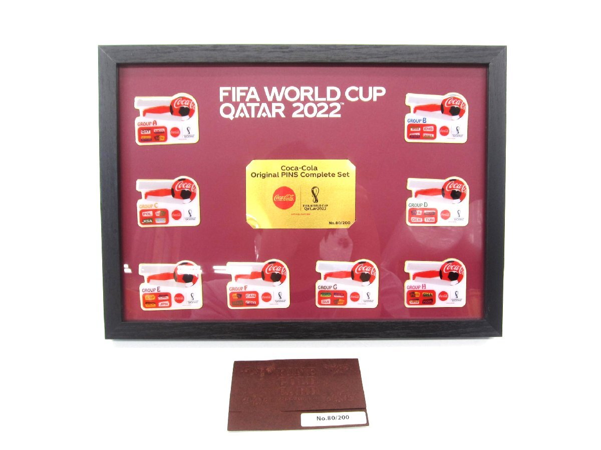 FIFAワールドカップ 2022 カタール 純金 コカ・コーラ ピンズ コカ・コーラ オリジナル ピンズ 純金プレート セット FIFA