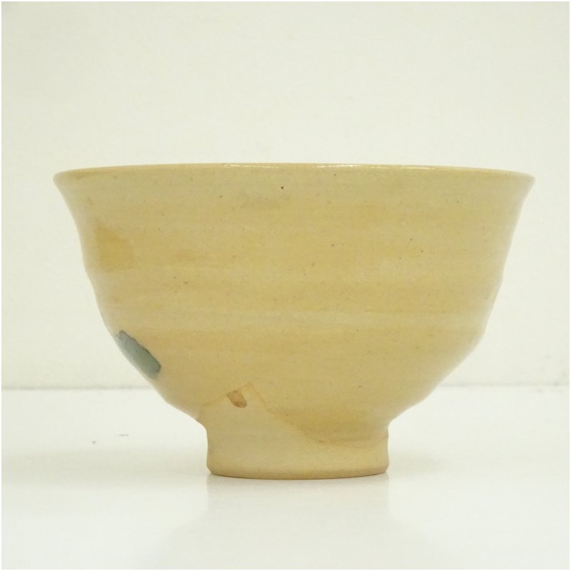 【G3758】茶道具　布志名焼　雲善窯　土屋雲善　菊ノ絵 茶碗　共箱　共布　即決　送料込み