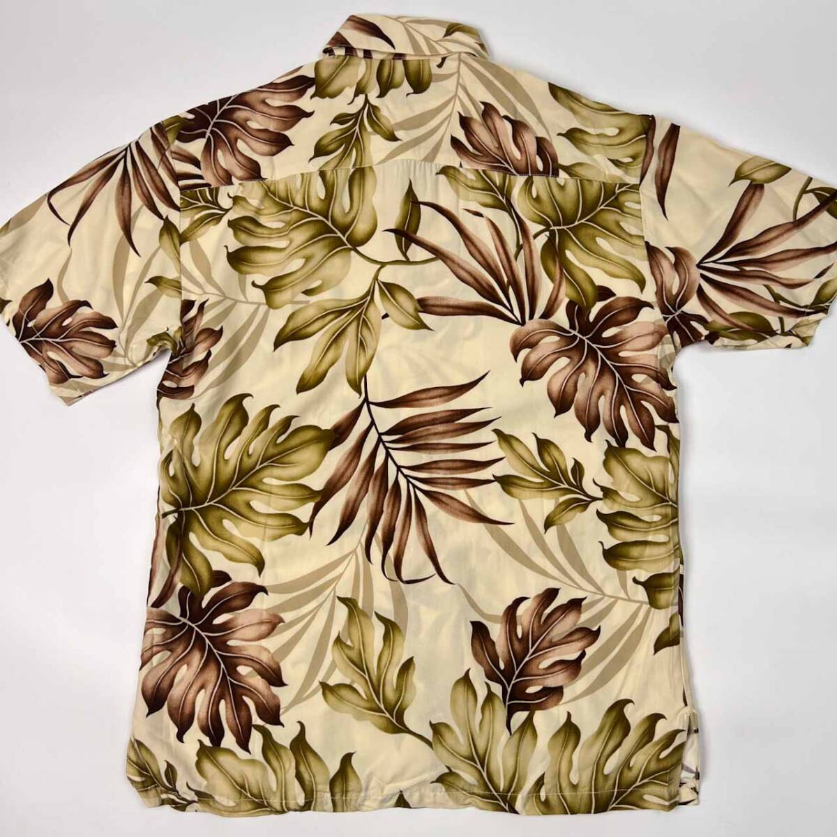 HAWAII製 mahina lani マヒナ ボタニカル 半袖 アロハシャツ ハワイアンシャツ S/マルチ メンズ_画像6