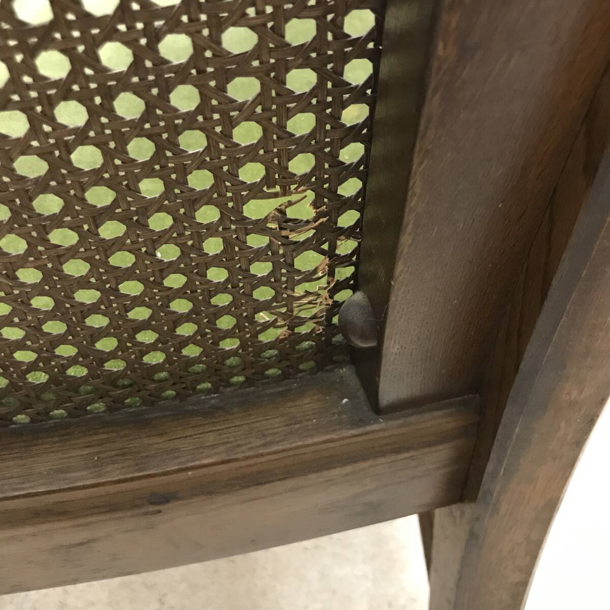 コスガ家具 オールドコスガ アームチェア アンティーク モケットグリーン イギリス アンティーク レトロ家具 高級家具 引き取りのみ_画像8