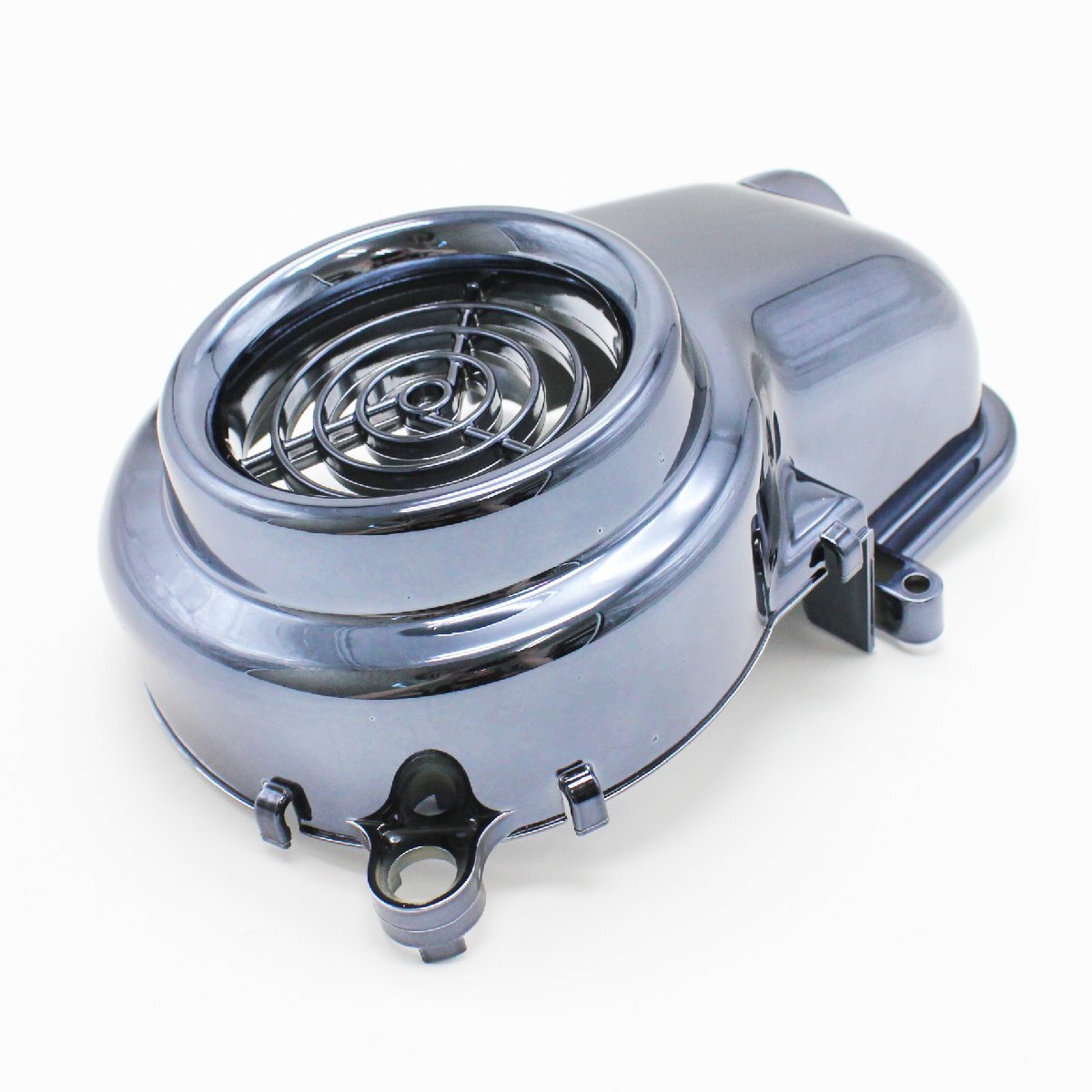 リモコンジョグZRエボ SA16J黒メッキ ファンカバー BJアプリオ VINOビーノSA10J SA11J SA24JエンジンカバーJOG ZRエボリューションの画像7