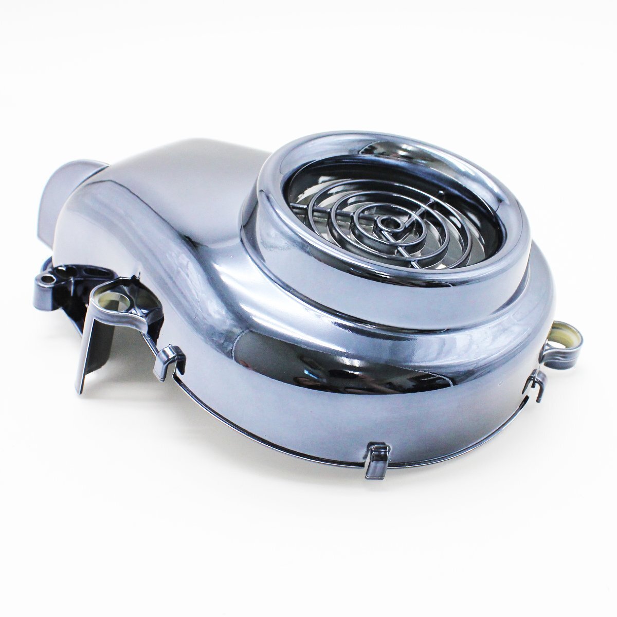 リモコンジョグZRエボ SA16J黒メッキ ファンカバー BJアプリオ VINOビーノSA10J SA11J SA24JエンジンカバーJOG ZRエボリューションの画像3