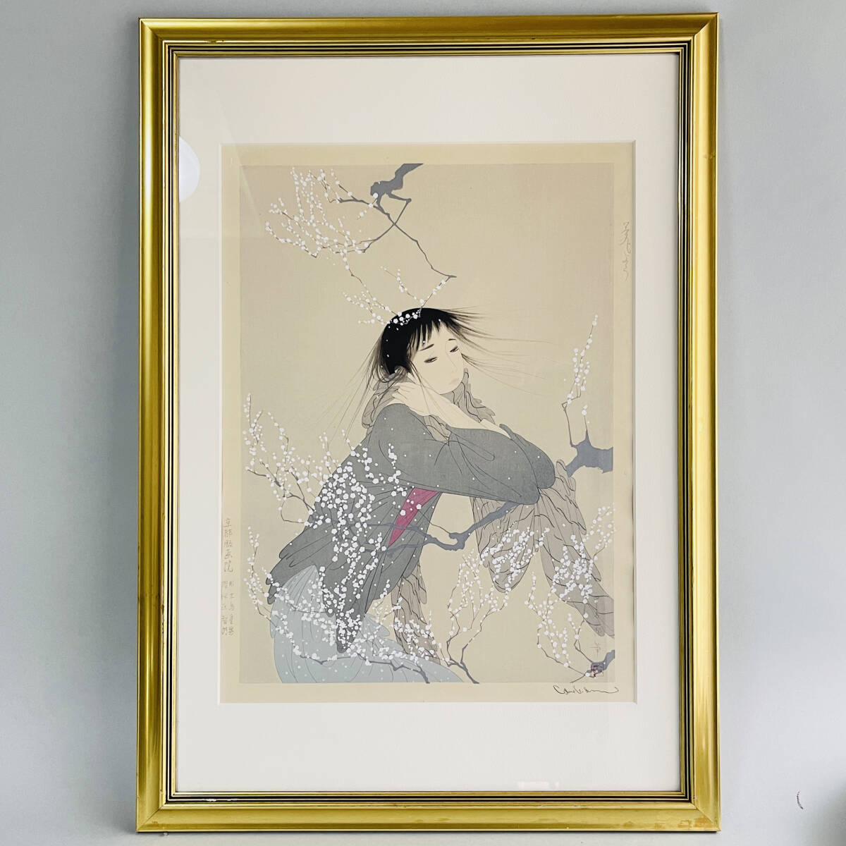 【真作】木版画 中島潔 「姉妹」 直筆サイン入り 真作】中島潔 「夢もよう」京都版画院 制作 木版画 直筆サイン
