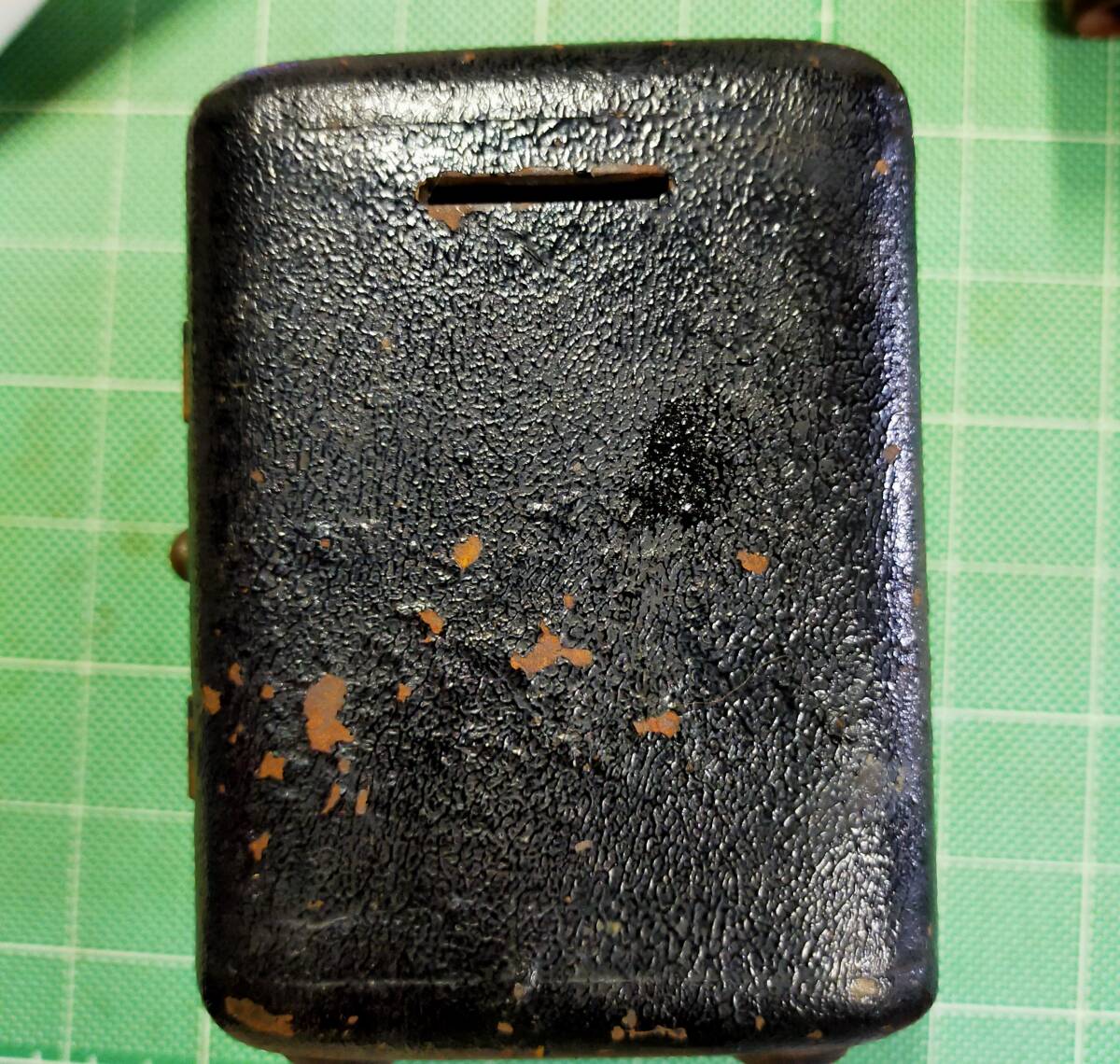 昭和レトロ 金屬制 金庫(kù)型 貯金箱 鍵無(wú)し 大黒様