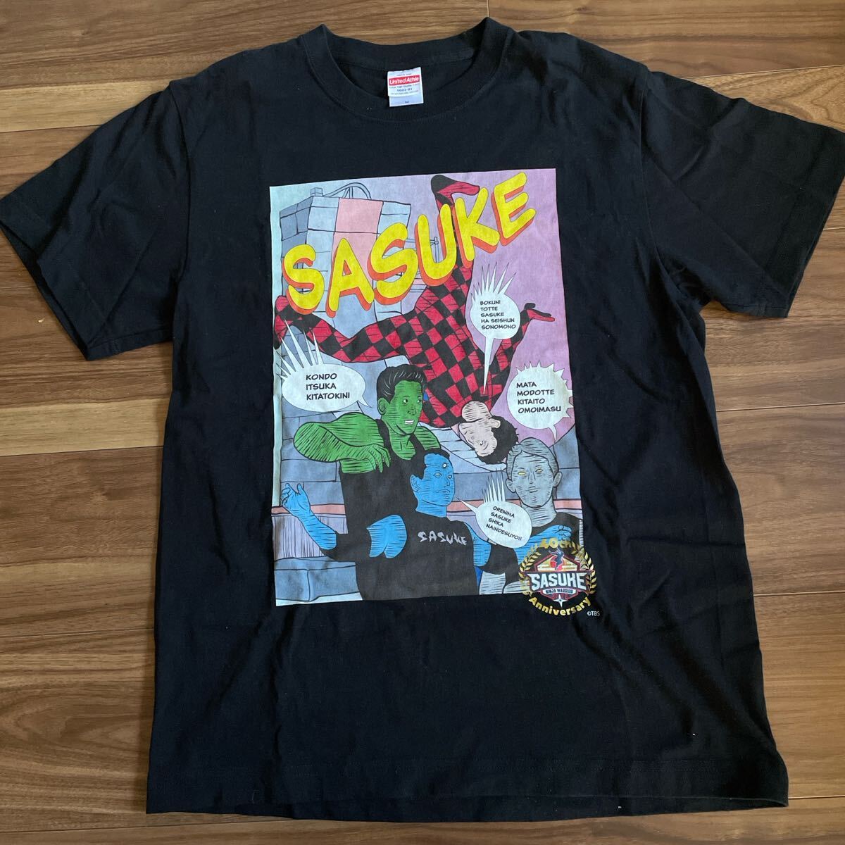 SASUKE アメコミ Tシャツ M 黒　サスケ　40th ブラック Tee_画像1