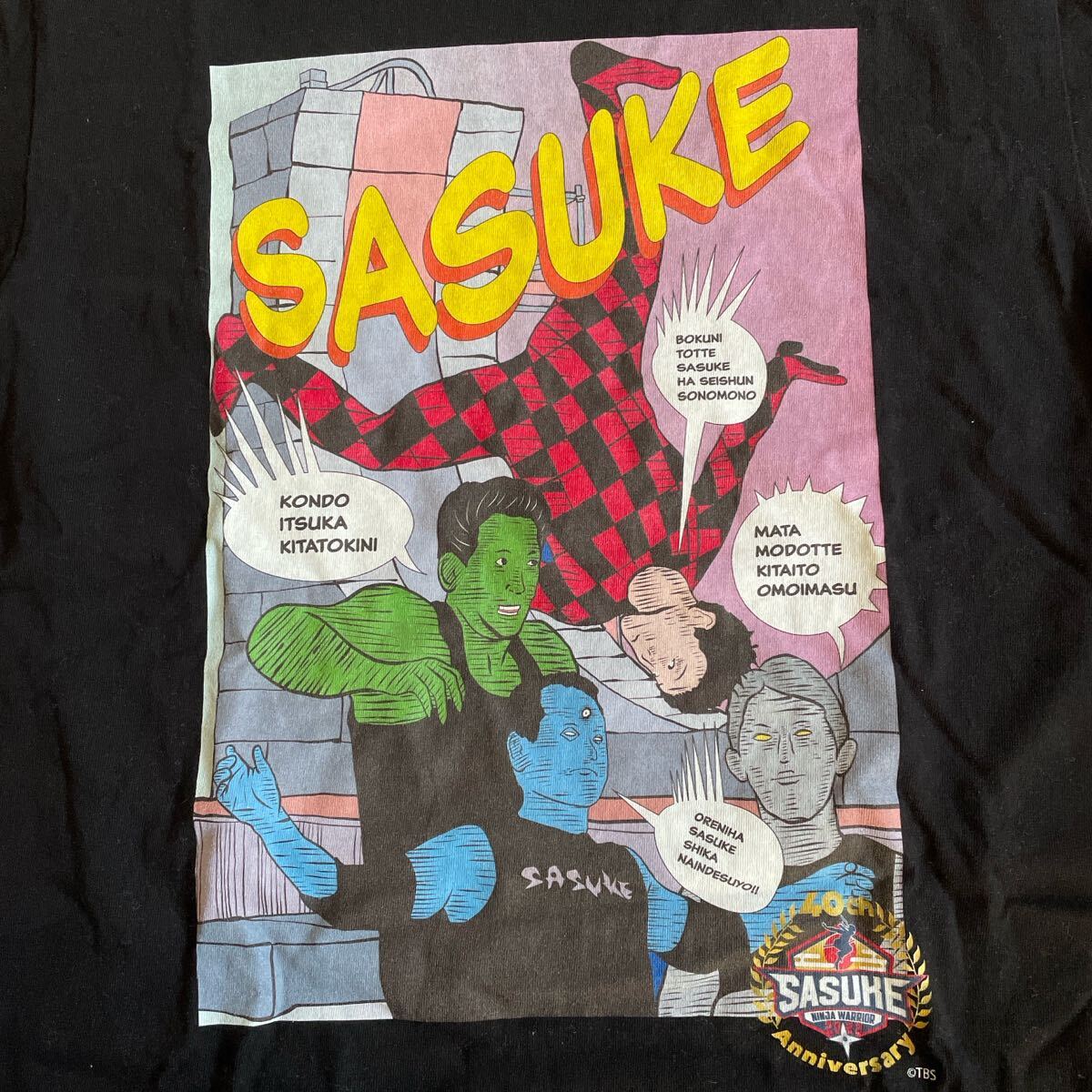 SASUKE アメコミ Tシャツ M 黒　サスケ　40th ブラック Tee_画像3