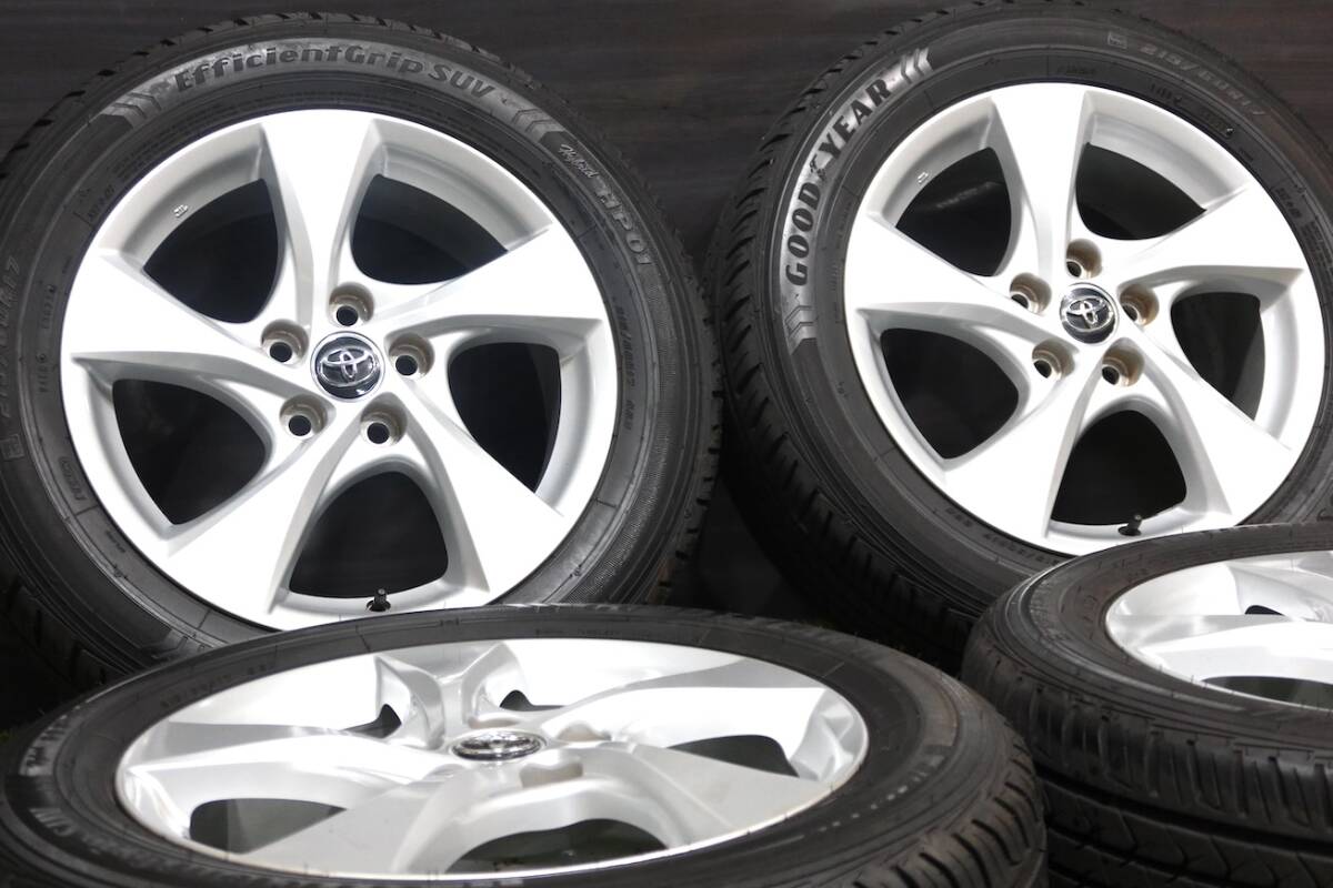 ＜美品！バリ溝！＞トヨタ CH-R 純正 17in 6.5J +45 PCD114.3 グットイヤー エフィセントグリップ 215/60R17 カローラクロス エスティマ_画像2