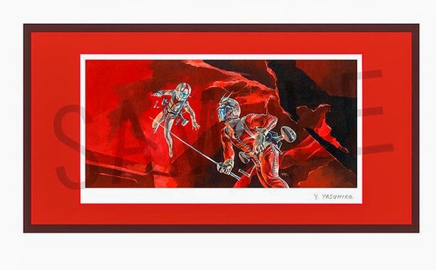 直筆サイン入り 複製原画 機動戦士ガンダム アムロ シャア 原画展 安彦展 直筆サイン入り 描く人 安彦良和 複製原画 機動戦士ガンダム