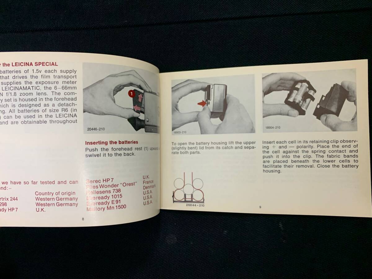 ライカ Leitz 1973年 LEICINA SPECIAL / 貴重なレア 取扱説明書 英語版 デッドストック商品 美品 _画像5