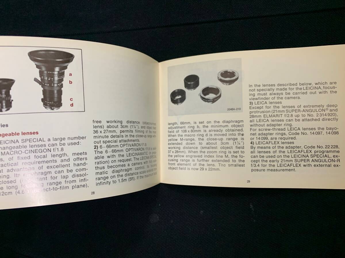ライカ Leitz 1973年 LEICINA SPECIAL / 貴重なレア 取扱説明書 英語版 デッドストック商品 美品 _画像7