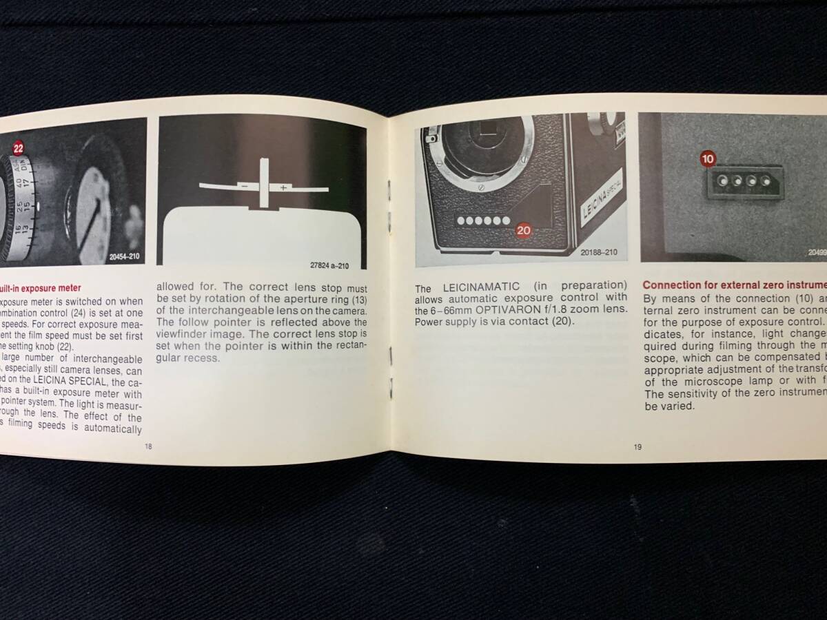 ライカ Leitz 1973年 LEICINA SPECIAL / 貴重なレア 取扱説明書 英語版 デッドストック商品 美品 _画像9